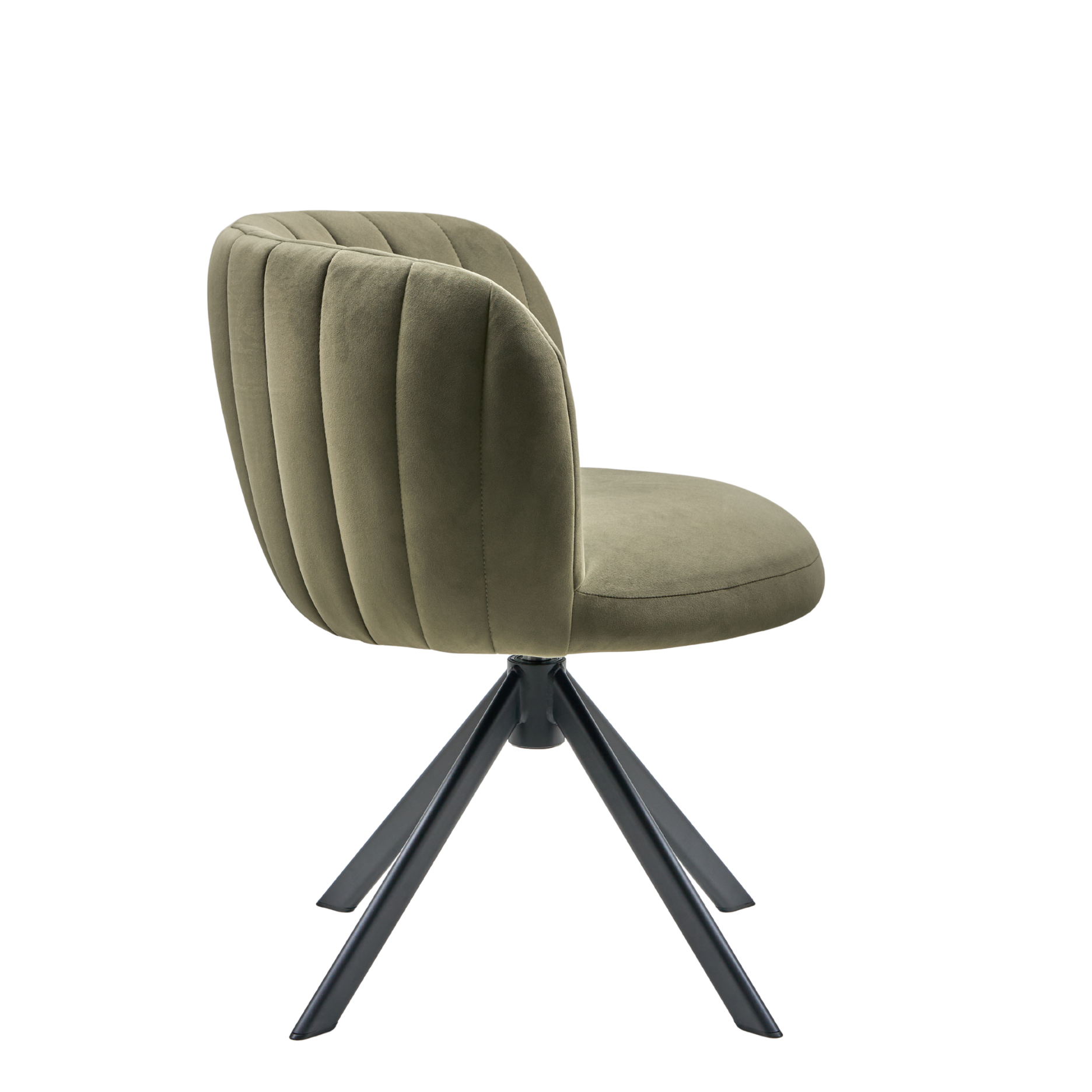 Shelly II spisebordsstol velour m. drejeben (sort)